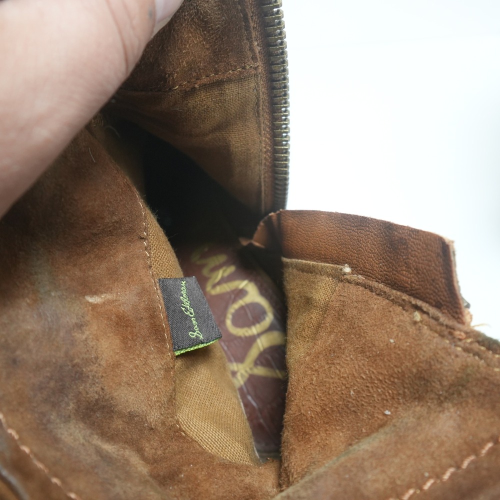 Brown Suede Fringe Ankle Boots - Picture 10 of 12